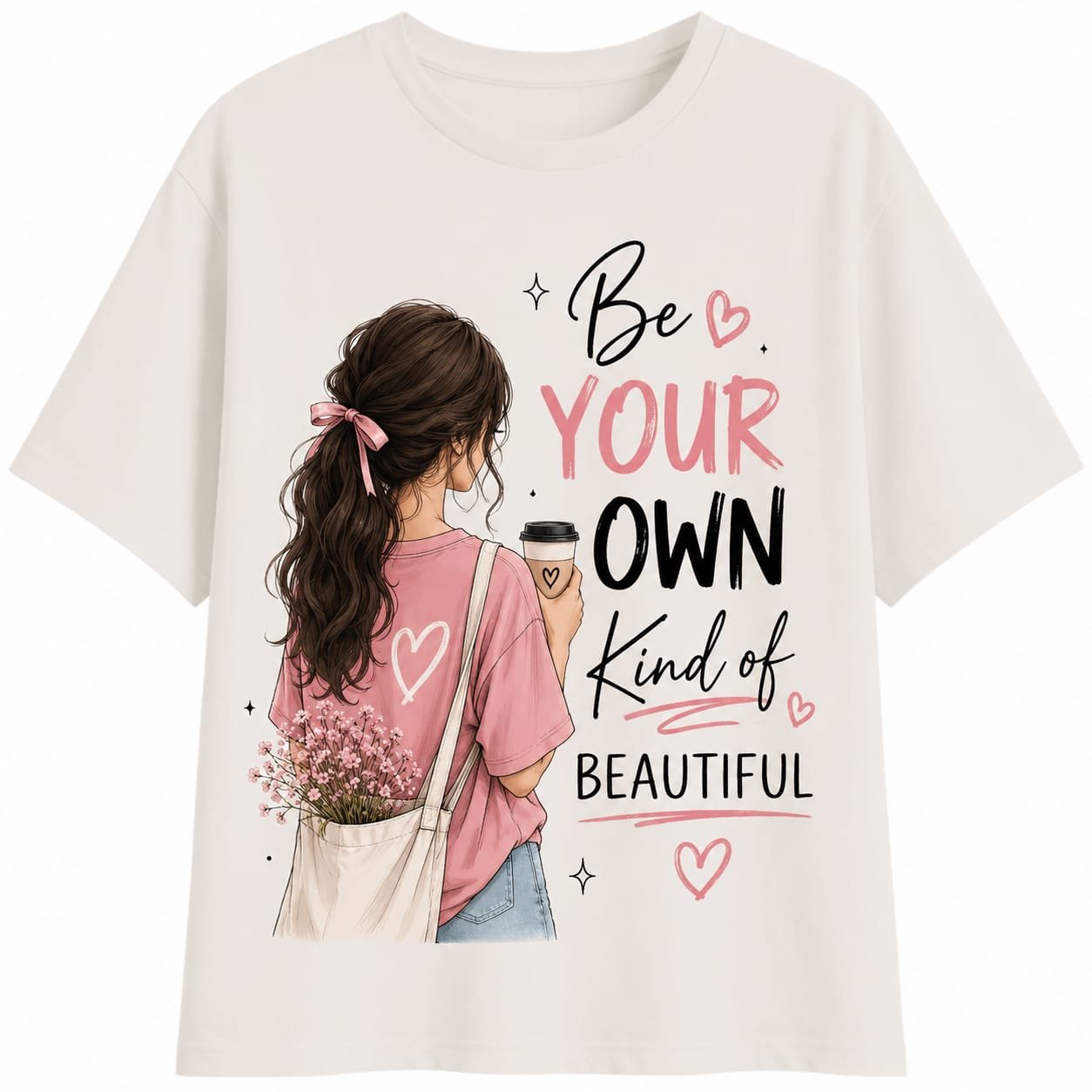 Girls Daily Quotes Printed T-shirt